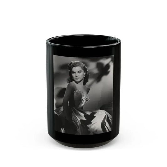 Debra Paget #655 - Original 7x9 Vintage B&W Glamour Photo from 7-11-55 (Vintage Female Icon) Black Coffee Mug 15oz - Go Mug Yourself