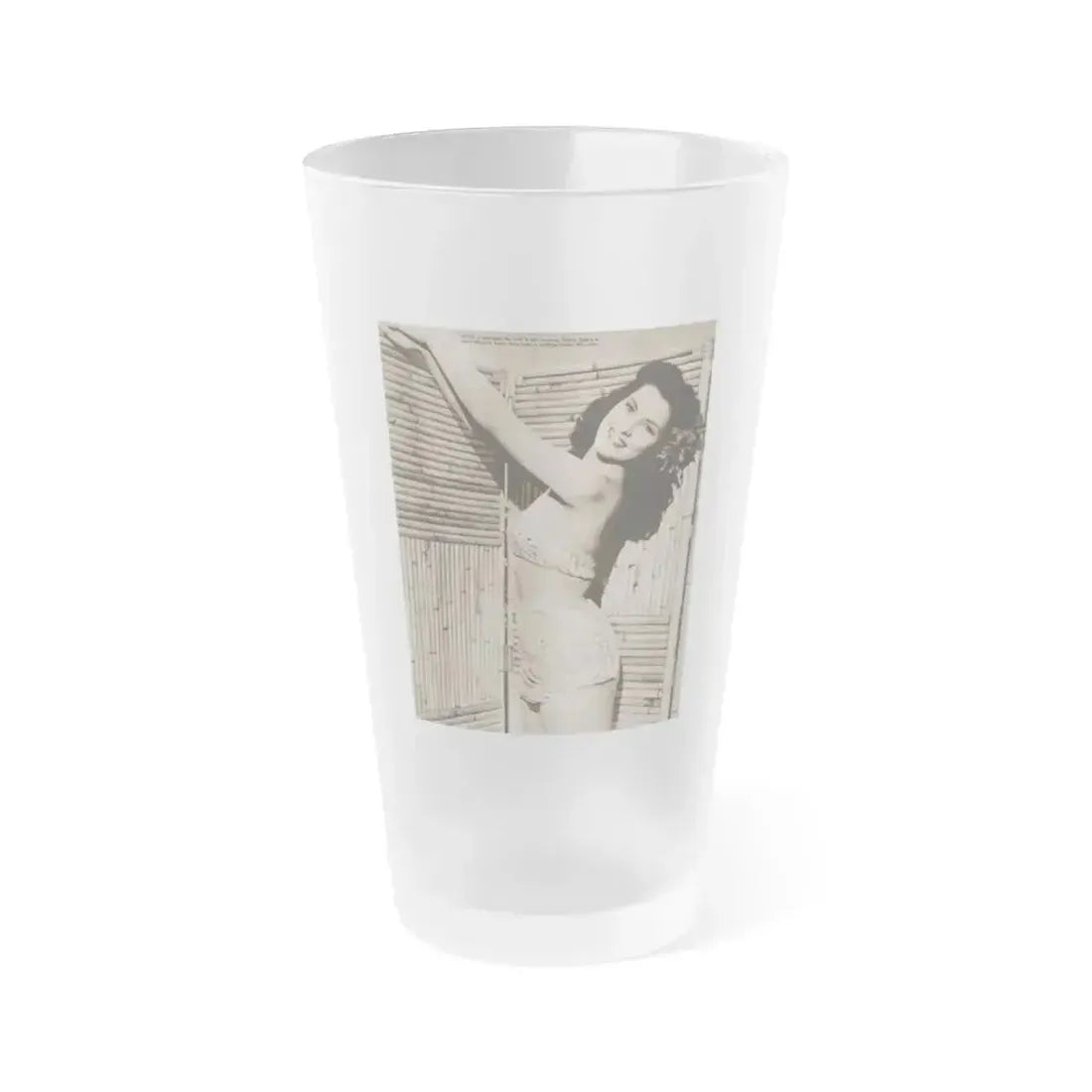 Debra Paget #656 - Bird Of Paradise '51 1 (Vintage Female Icon) Frosted Pint Glass 16oz 16oz Frosted - Go Mug Yourself