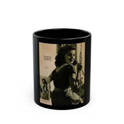 Debra Paget #658 - Magazine Page Glamour Photo Circa 1950's (Vintage Female Icon) Black Coffee Mug 11oz - Go Mug Yourself