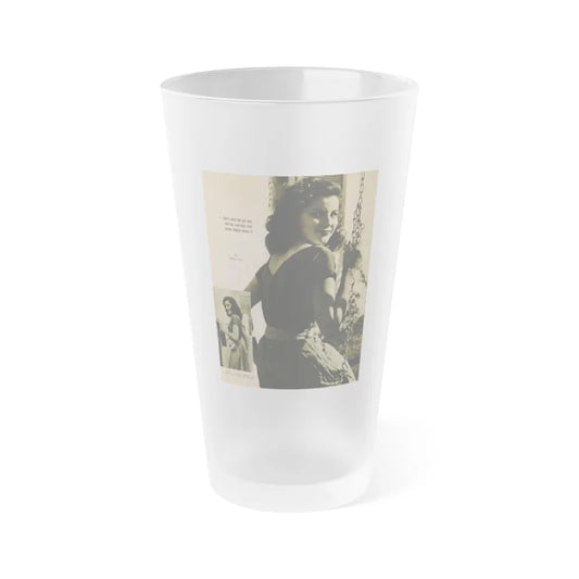 Debra Paget #658 - Magazine Page Glamour Photo Circa 1950's (Vintage Female Icon) Frosted Pint Glass 16oz-16oz-Frosted-Go Mug Yourself