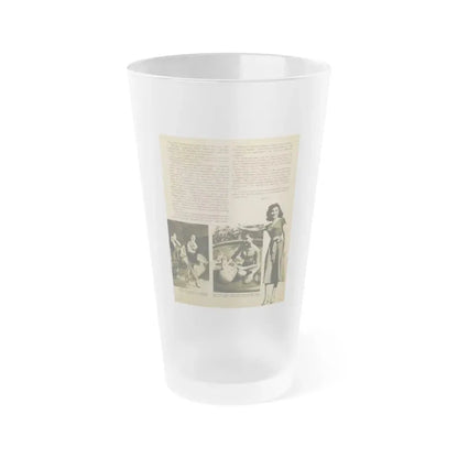 Debra Paget #659 - Magazine Page Glamour Photo Circa 1950's (Vintage Female Icon) Frosted Pint Glass 16oz 16oz Frosted - Go Mug Yourself