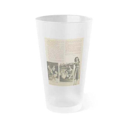 Debra Paget #659 - Magazine Page Glamour Photo Circa 1950's (Vintage Female Icon) Frosted Pint Glass 16oz 16oz Frosted - Go Mug Yourself