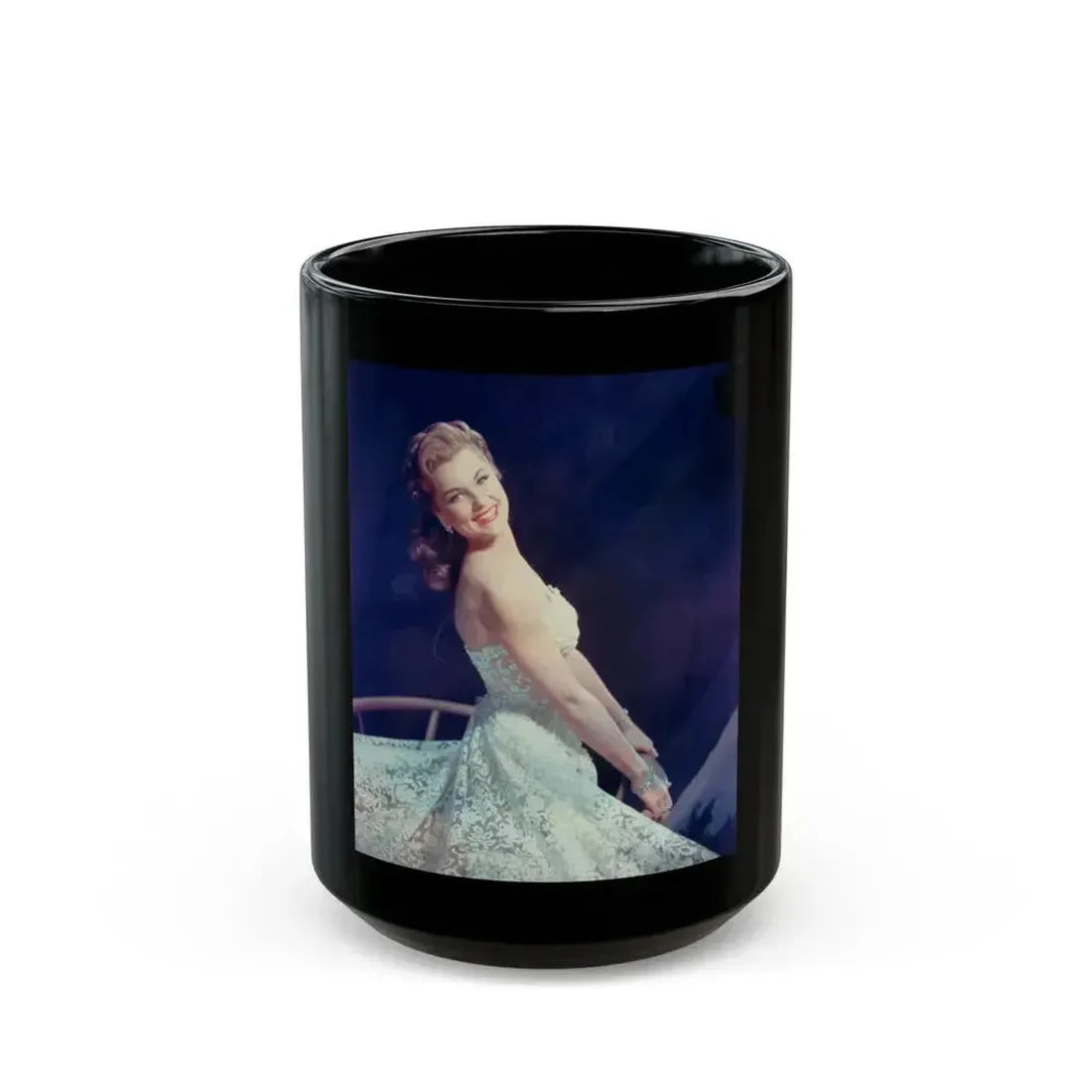 Debra Paget #66 (Vintage Female Icon) Black Coffee Mug 15oz - Go Mug Yourself