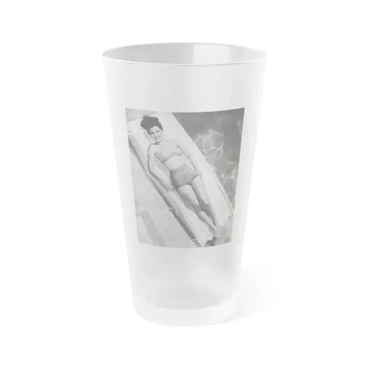 Debra Paget #664 1 (Vintage Female Icon) Frosted Pint Glass 16oz 16oz Frosted - Go Mug Yourself
