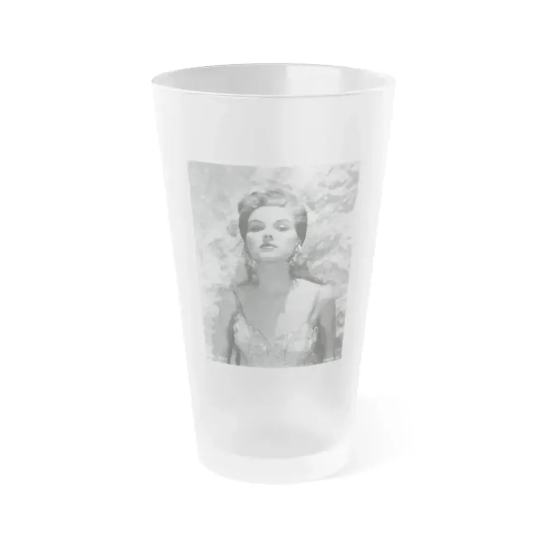 Debra Paget #666 (Vintage Female Icon) Frosted Pint Glass 16oz 16oz Frosted - Go Mug Yourself