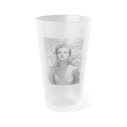 Debra Paget #666 (Vintage Female Icon) Frosted Pint Glass 16oz 16oz Frosted - Go Mug Yourself