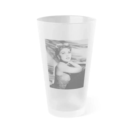 Debra Paget #667 (Vintage Female Icon) Frosted Pint Glass 16oz 16oz Frosted - Go Mug Yourself