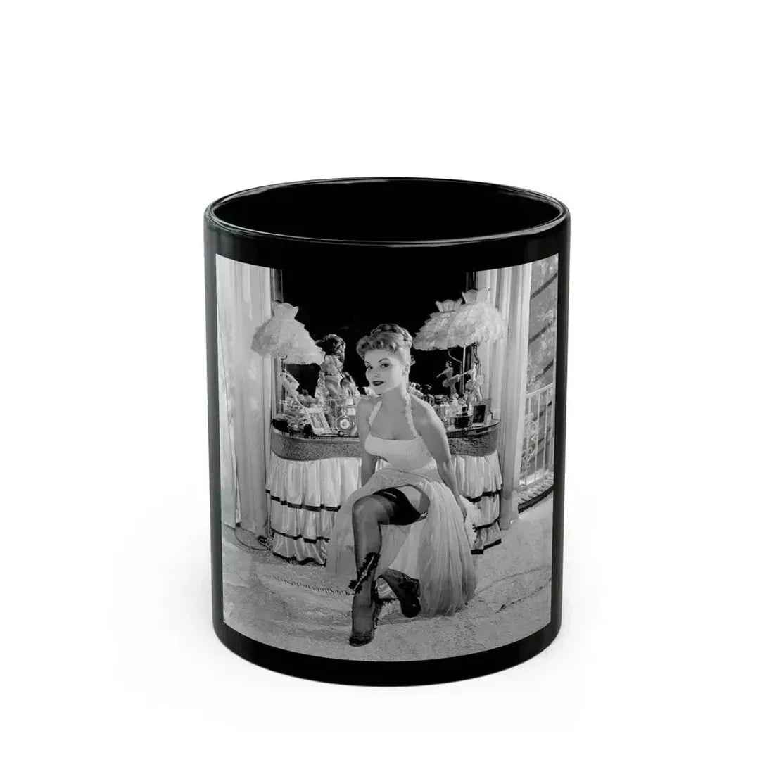 Debra Paget #669 (Vintage Female Icon) Black Coffee Mug 11oz - Go Mug Yourself