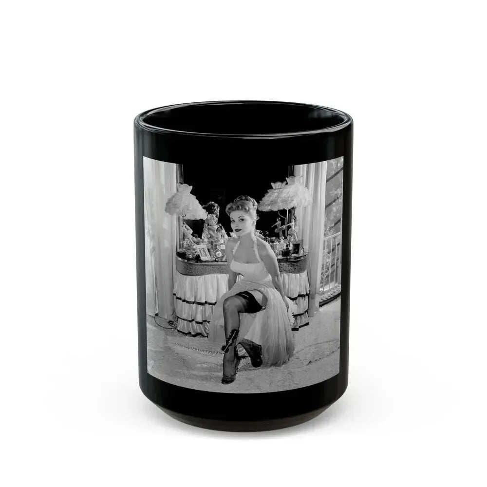 Debra Paget #669 (Vintage Female Icon) Black Coffee Mug 15oz - Go Mug Yourself