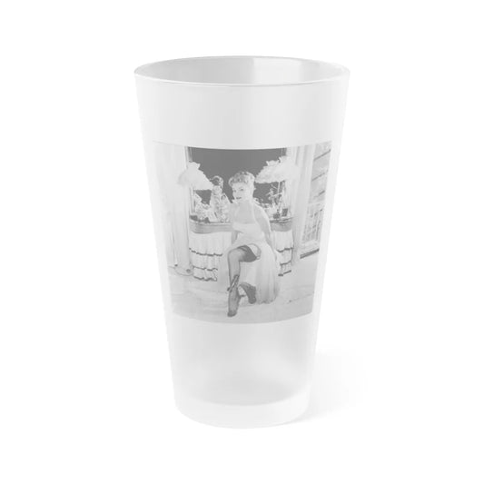 Debra Paget #669 (Vintage Female Icon) Frosted Pint Glass 16oz-16oz-Frosted-Go Mug Yourself