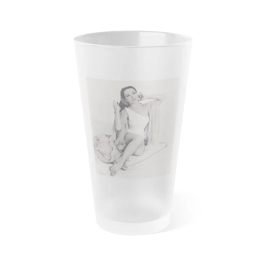 Debra Paget #67 1 (Vintage Female Icon) Frosted Pint Glass 16oz-16oz-Frosted-Go Mug Yourself