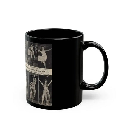 Debra Paget #675 - [Pages 30-34] 1rst 2 of 5 Pages featuring, Debra 7 B&W Photos, Article & Captions from People Today Pocket Mag. 1-26-55 (Vintage Female Icon) Black Coffee Mug - Go Mug Yourself