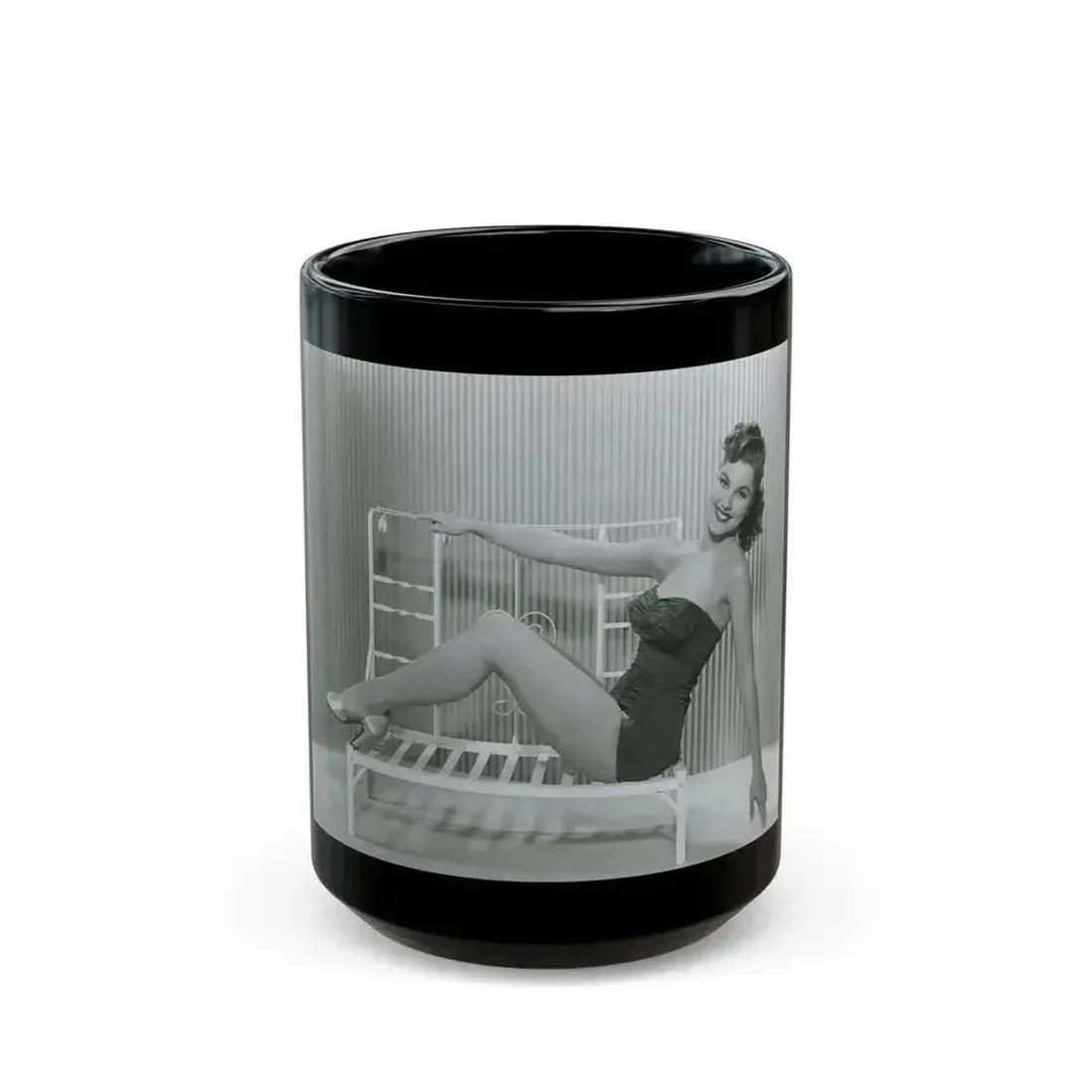 Debra Paget #698 2 (Vintage Female Icon) Black Coffee Mug 15oz - Go Mug Yourself