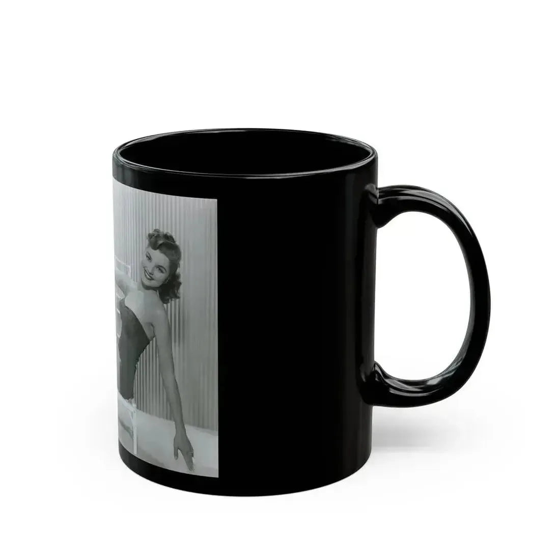 Debra Paget #698 2 (Vintage Female Icon) Black Coffee Mug - Go Mug Yourself