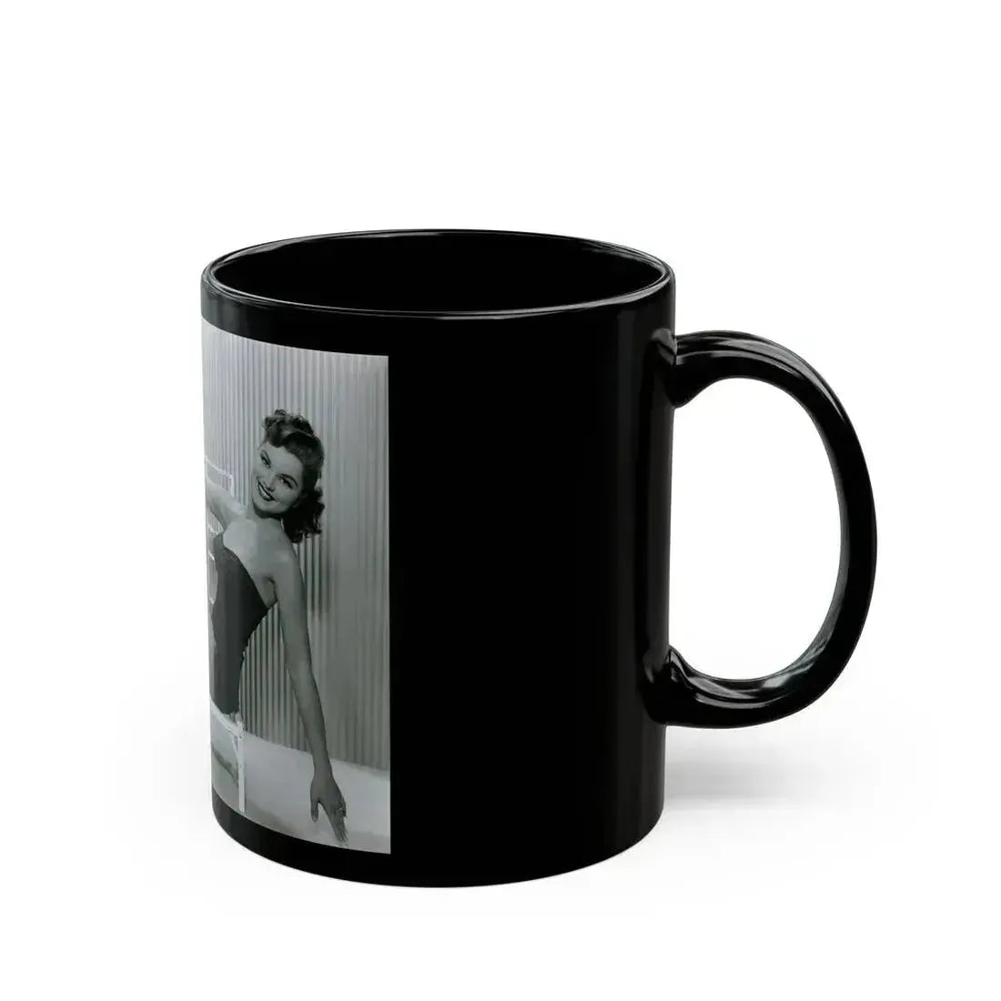 Debra Paget #698 3 (Vintage Female Icon) Black Coffee Mug - Go Mug Yourself