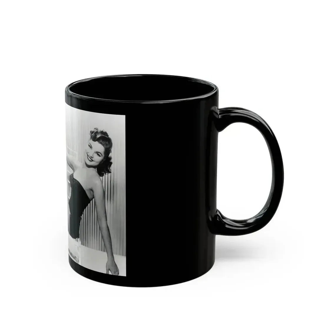 Debra Paget #698 (Vintage Female Icon) Black Coffee Mug - Go Mug Yourself