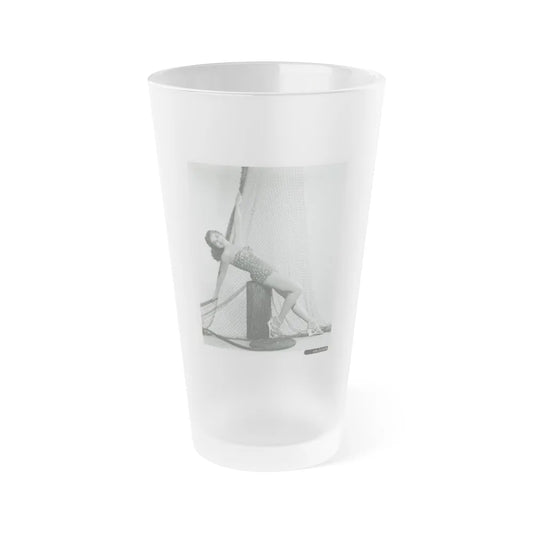 Debra Paget #704 (Vintage Female Icon) Frosted Pint Glass 16oz-16oz-Frosted-Go Mug Yourself