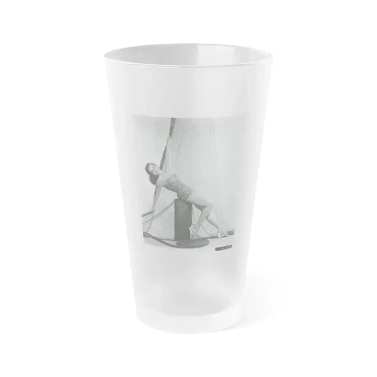 Debra Paget #704 (Vintage Female Icon) Frosted Pint Glass 16oz 16oz Frosted - Go Mug Yourself