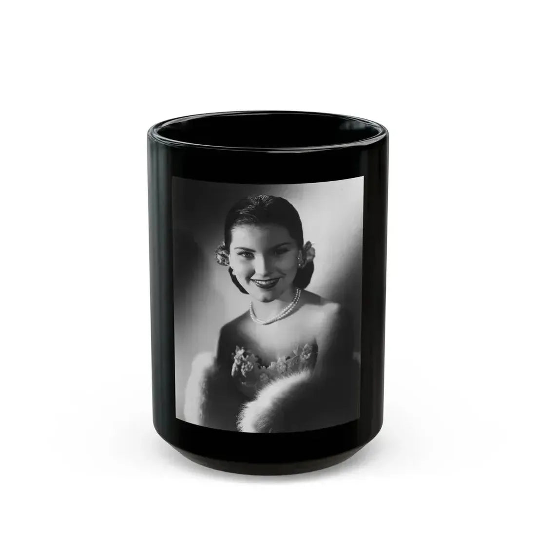 Debra Paget #707 (Vintage Female Icon) Black Coffee Mug 15oz - Go Mug Yourself