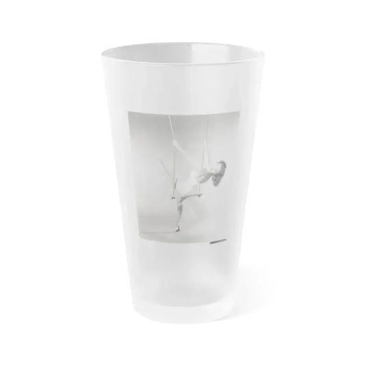 Debra Paget #714 (Vintage Female Icon) Frosted Pint Glass 16oz 16oz Frosted - Go Mug Yourself
