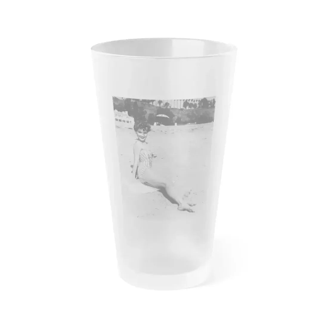 Debra Paget #717 (Vintage Female Icon) Frosted Pint Glass 16oz 16oz Frosted - Go Mug Yourself