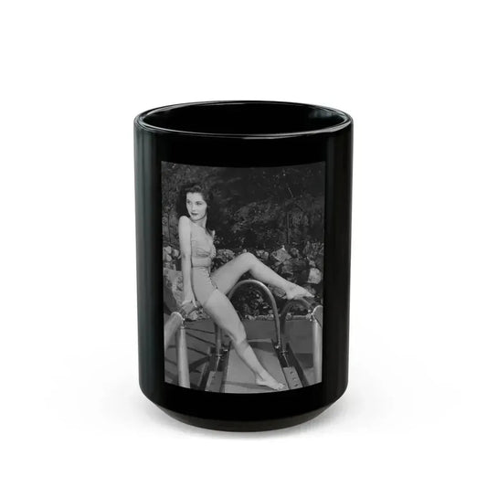 Debra Paget #718 2 (Vintage Female Icon) Black Coffee Mug 15oz - Go Mug Yourself