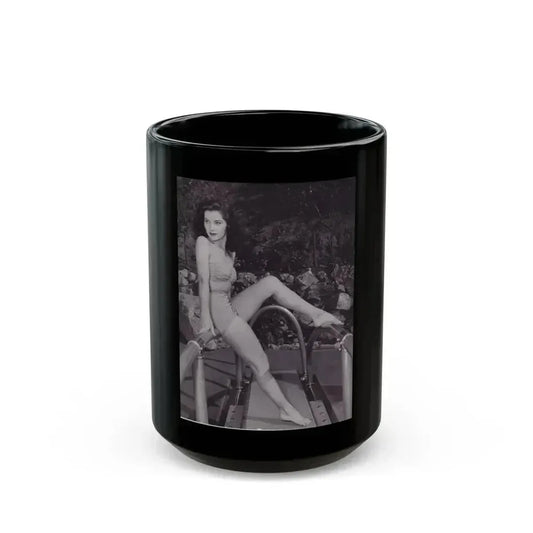 Debra Paget #718 3 (Vintage Female Icon) Black Coffee Mug 15oz - Go Mug Yourself