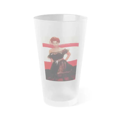 Debra Paget #719 (Vintage Female Icon) Frosted Pint Glass 16oz 16oz Frosted - Go Mug Yourself