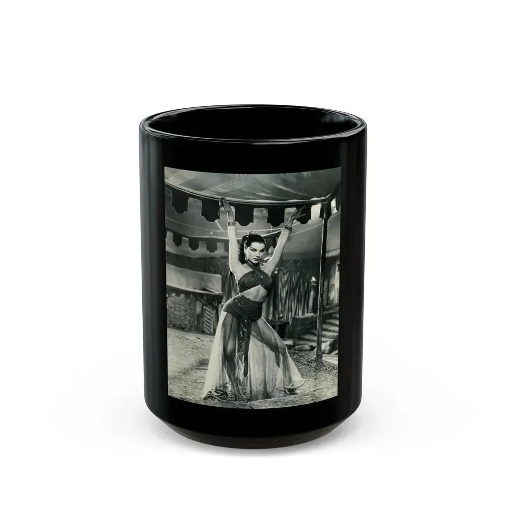 Debra Paget #720 (Vintage Female Icon) Black Coffee Mug 15oz - Go Mug Yourself