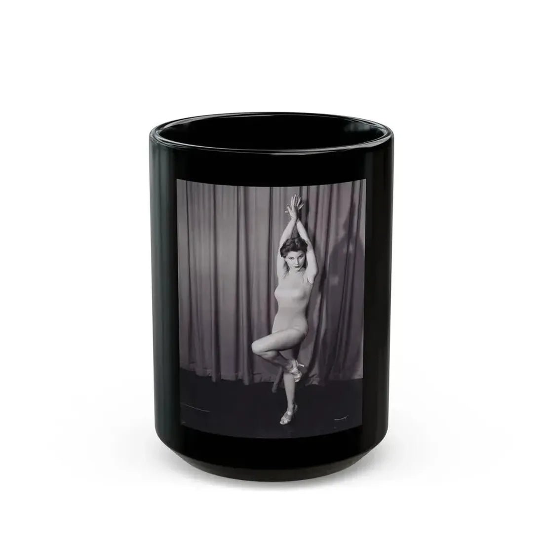 Debra Paget #722 (Vintage Female Icon) Black Coffee Mug 15oz - Go Mug Yourself