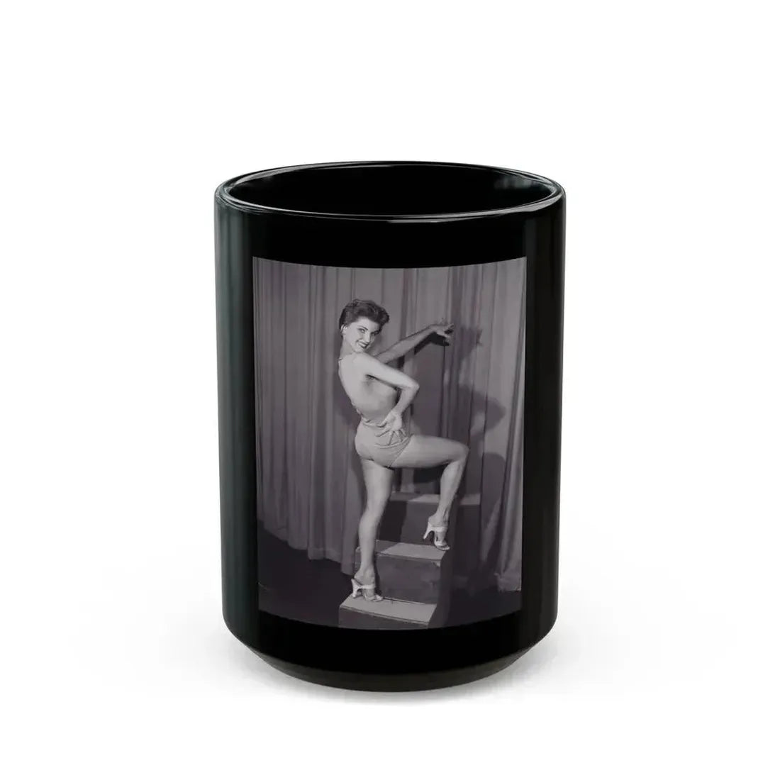 Debra Paget #723 (Vintage Female Icon) Black Coffee Mug 15oz - Go Mug Yourself