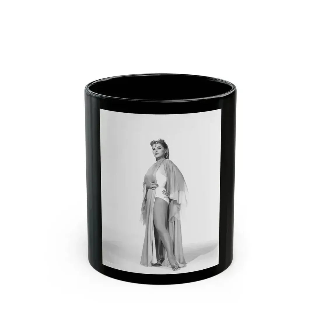 Debra Paget #726 (Vintage Female Icon) Black Coffee Mug 11oz - Go Mug Yourself