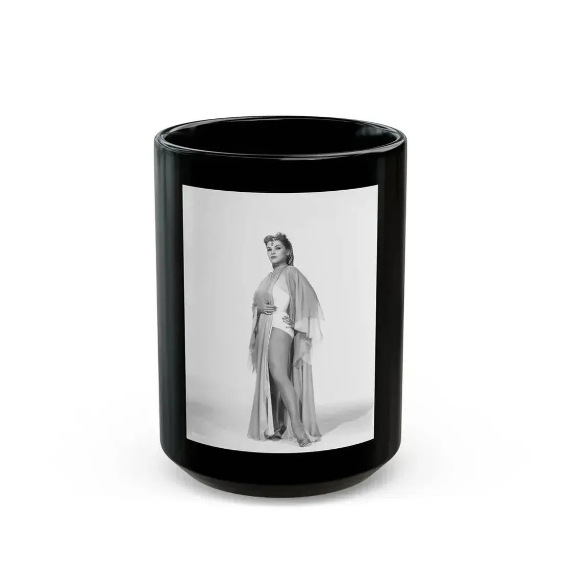 Debra Paget #726 (Vintage Female Icon) Black Coffee Mug 15oz - Go Mug Yourself
