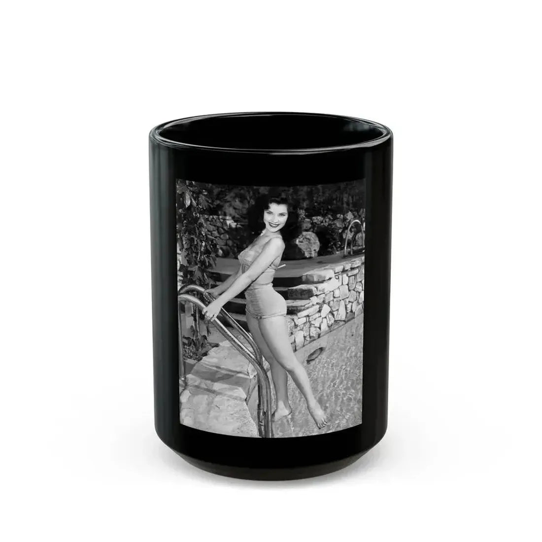 Debra Paget #732 (Vintage Female Icon) Black Coffee Mug 15oz - Go Mug Yourself