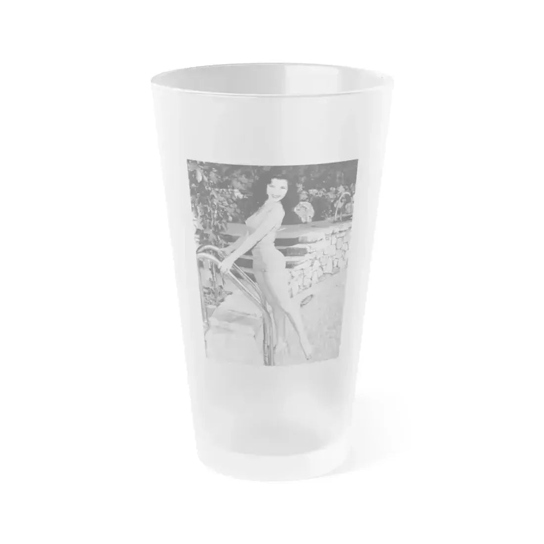 Debra Paget #732 (Vintage Female Icon) Frosted Pint Glass 16oz 16oz Frosted - Go Mug Yourself