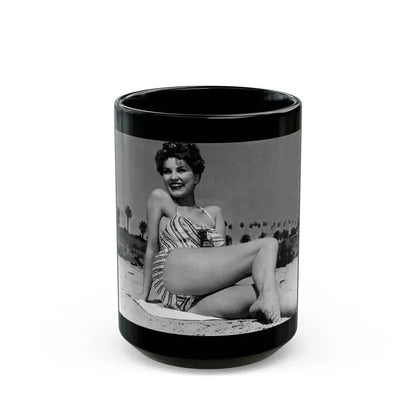 Debra Paget #747 (Vintage Female Icon) Black Coffee Mug 15oz - Go Mug Yourself