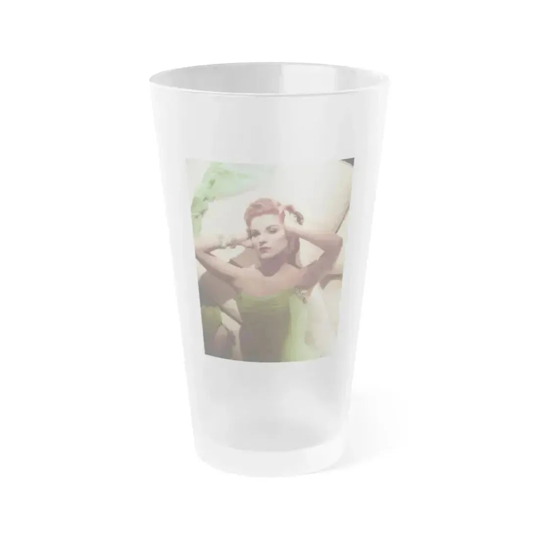 Debra Paget #750 (Vintage Female Icon) Frosted Pint Glass 16oz 16oz Frosted - Go Mug Yourself