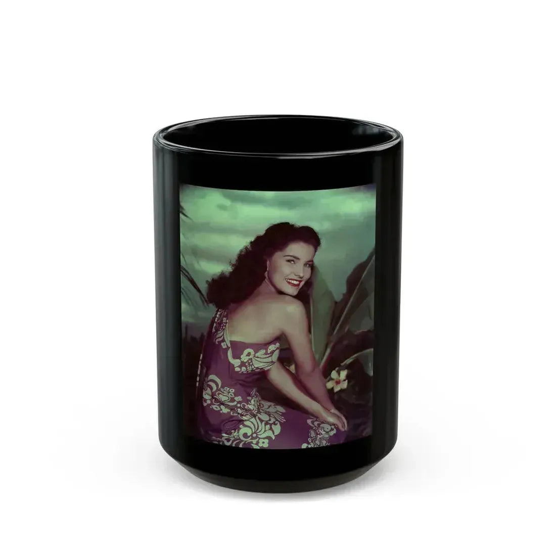 Debra Paget #751 (Vintage Female Icon) Black Coffee Mug 15oz - Go Mug Yourself