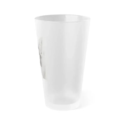 Debra Paget #758 - 8x10 Vintage B&W Glamour Portrait with hands in air from Paramount '57 (Vintage Female Icon) Frosted Pint Glass 16oz - Go Mug Yourself