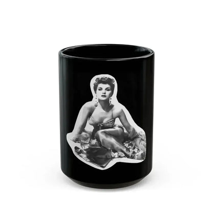 Debra Paget #759 - B&W Image Print out & scan Glamour Shot 1 (Vintage Female Icon) Black Coffee Mug 15oz - Go Mug Yourself