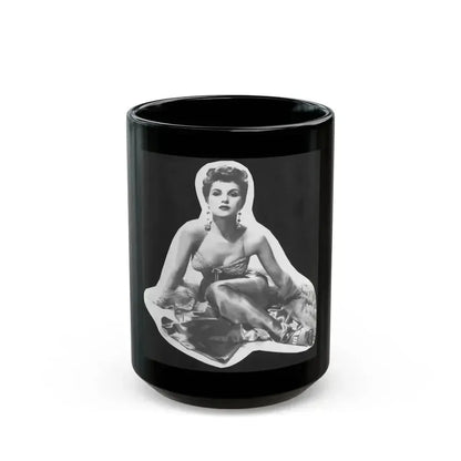 Debra Paget #759 - B&W Image Print out & scan Glamour Shot (Vintage Female Icon) Black Coffee Mug 15oz - Go Mug Yourself