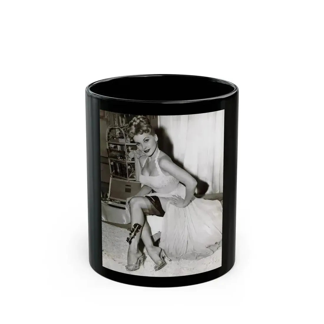 Debra Paget #76 (Vintage Female Icon) Black Coffee Mug 11oz - Go Mug Yourself