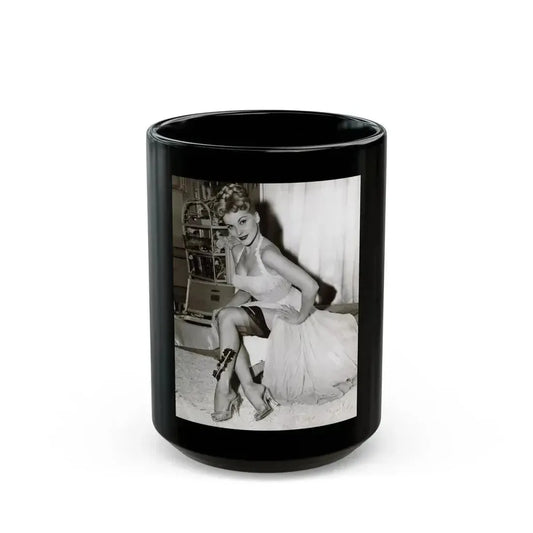 Debra Paget #76 (Vintage Female Icon) Black Coffee Mug 15oz - Go Mug Yourself