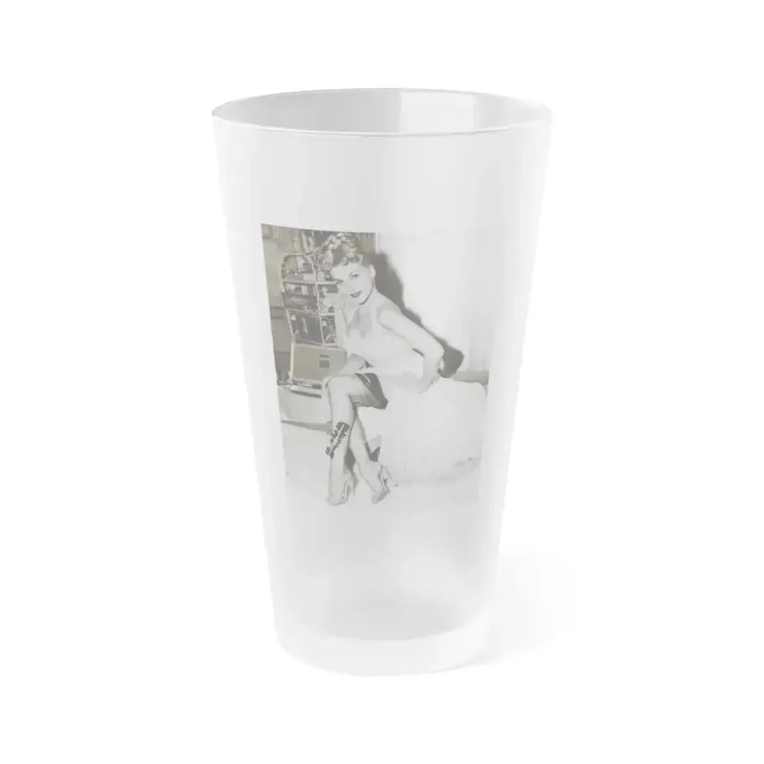 Debra Paget #76 (Vintage Female Icon) Frosted Pint Glass 16oz 16oz Frosted - Go Mug Yourself