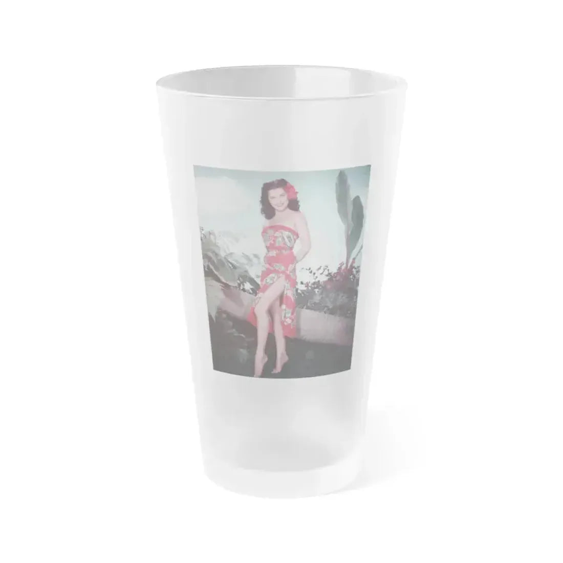 Debra Paget #760 - Bird Of Paradise (Vintage Female Icon) Frosted Pint Glass 16oz 16oz Frosted - Go Mug Yourself