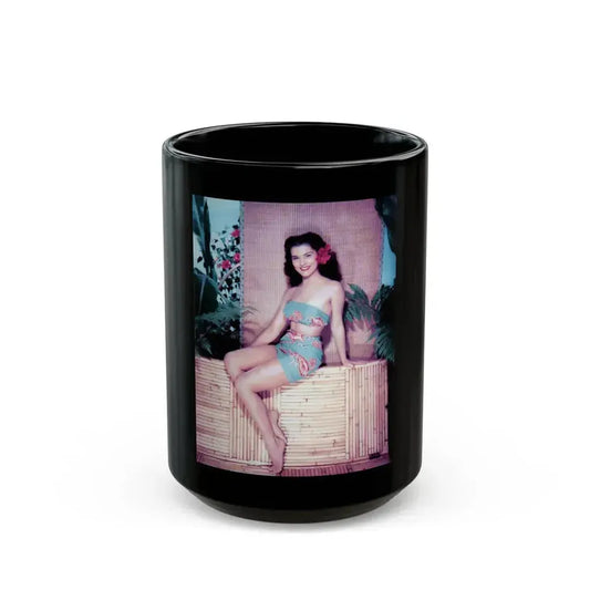 Debra Paget #762 (Vintage Female Icon) Black Coffee Mug 15oz - Go Mug Yourself