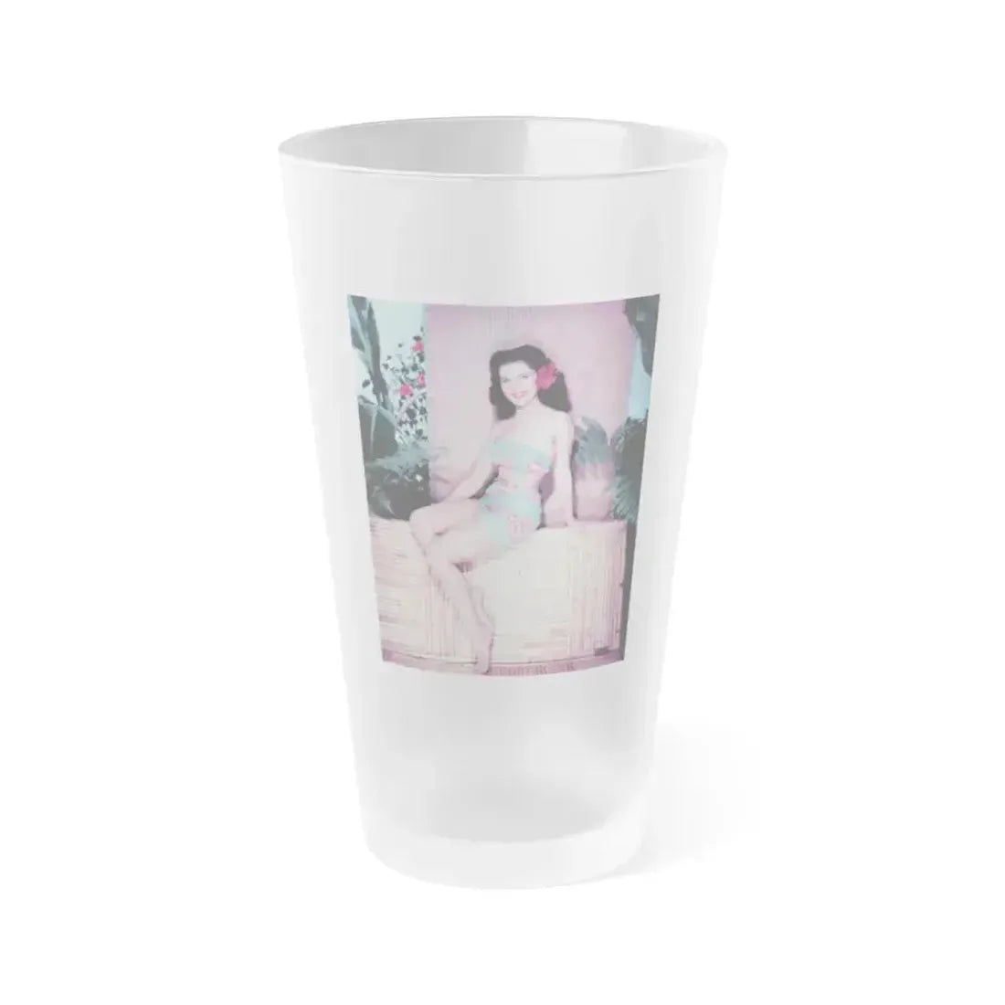 Debra Paget #762 (Vintage Female Icon) Frosted Pint Glass 16oz 16oz Frosted - Go Mug Yourself