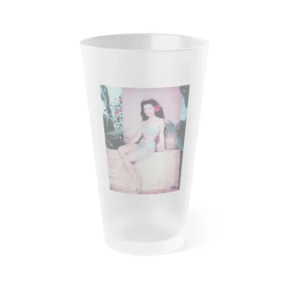 Debra Paget #762 (Vintage Female Icon) Frosted Pint Glass 16oz 16oz Frosted - Go Mug Yourself