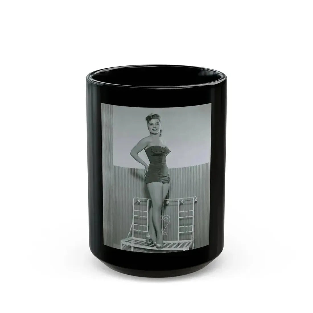 Debra Paget #766 1 (Vintage Female Icon) Black Coffee Mug 15oz - Go Mug Yourself