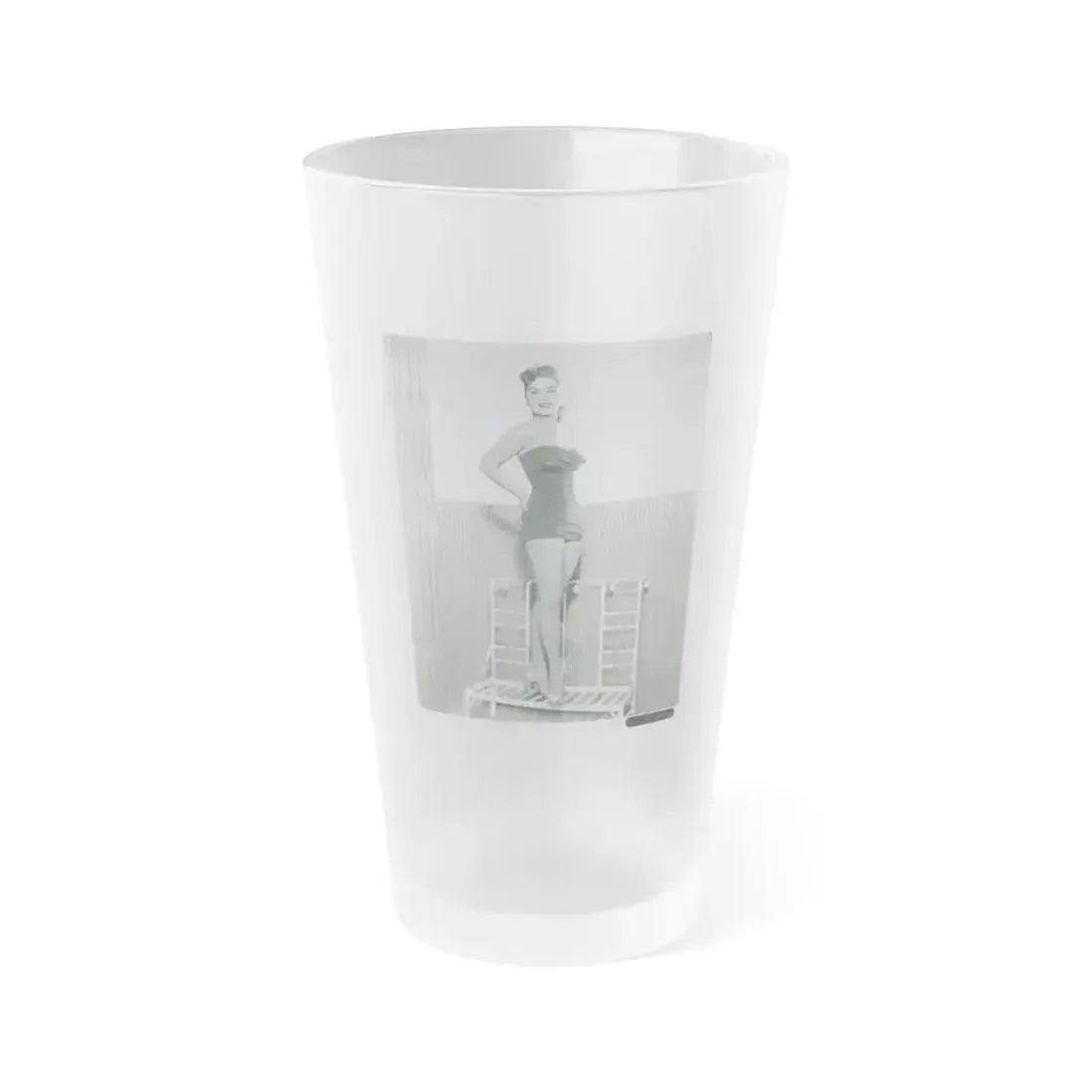 Debra Paget #766 (Vintage Female Icon) Frosted Pint Glass 16oz 16oz Frosted - Go Mug Yourself